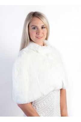 White Rex Fur Cape